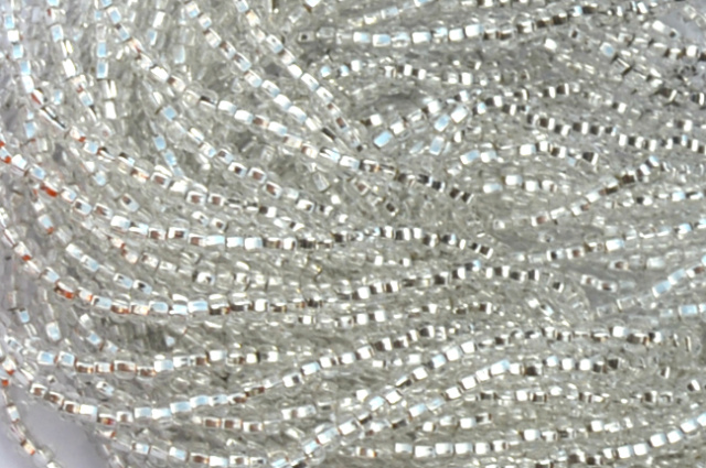 Silver Lined - clear (SILVER) Czech 11/0 Seed Beads